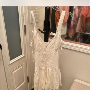 Free People Cream Sleeveless Dress